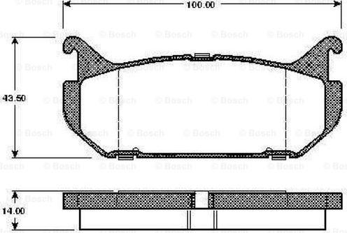 BOSCH 0 986 TB2 230 - Тормозные колодки, дисковые, комплект unicars.by