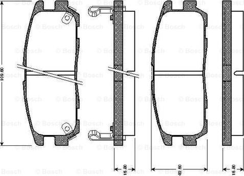 BOSCH 0 986 TB2 237 - Тормозные колодки, дисковые, комплект unicars.by