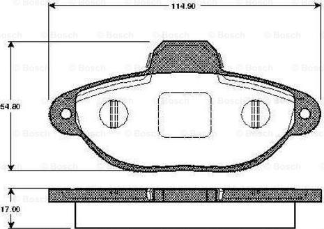 BOSCH 0 986 TB2 225 - Тормозные колодки, дисковые, комплект unicars.by