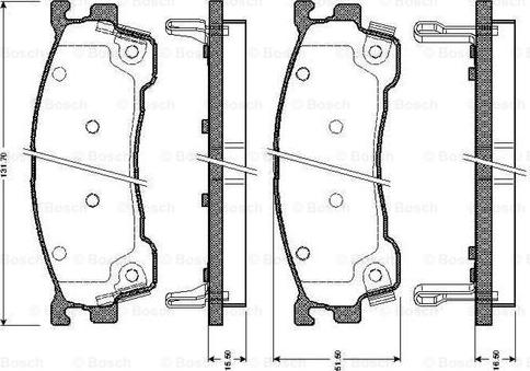 BOSCH 0 986 TB2 226 - Тормозные колодки, дисковые, комплект unicars.by