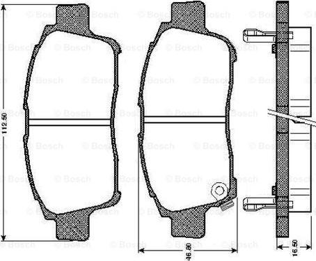 BOSCH 0 986 TB2 791 - Тормозные колодки, дисковые, комплект unicars.by