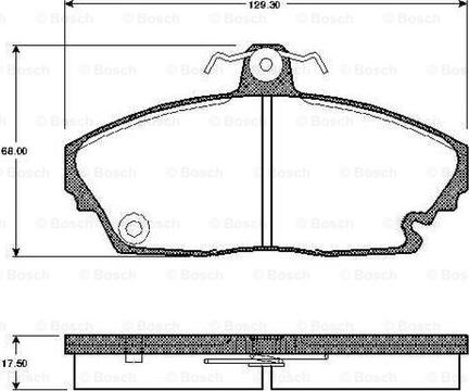 BOSCH 0 986 TB2 758 - Тормозные колодки, дисковые, комплект unicars.by