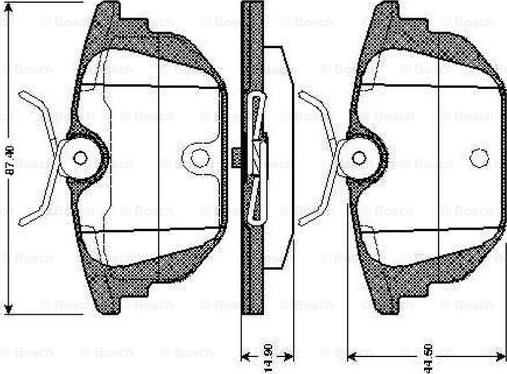 BOSCH 0 986 TB2 780 - Тормозные колодки, дисковые, комплект unicars.by