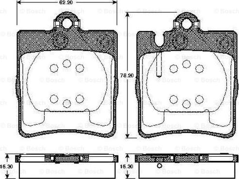 BOSCH 0 986 TB2 788 - Тормозные колодки, дисковые, комплект unicars.by