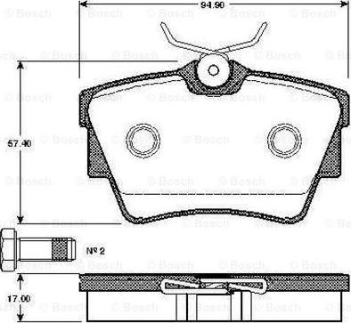 BOSCH 0 986 TB2 737 - Тормозные колодки, дисковые, комплект unicars.by