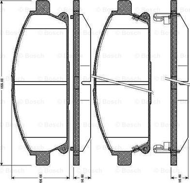 BOSCH 0 986 TB2 775 - Тормозные колодки, дисковые, комплект unicars.by