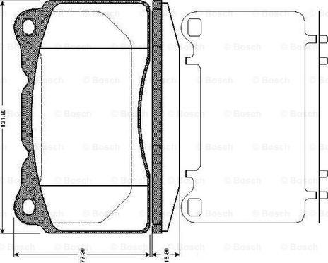 BOSCH 0 986 TB2 770 - Тормозные колодки, дисковые, комплект unicars.by