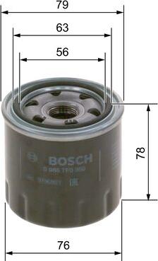 BOSCH 0 986 TF0 059 - Масляный фильтр unicars.by