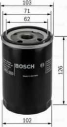 BOSCH 0 986 TF0 036 - Топливный фильтр unicars.by