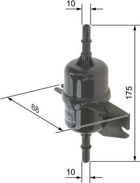 BOSCH 0 986 TF0 167 - Топливный фильтр unicars.by