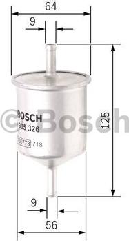 BOSCH 0 450 905 326 - Топливный фильтр unicars.by