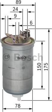 BOSCH 0 450 906 174 - Топливный фильтр unicars.by