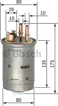 BOSCH 0 450 906 357 - Топливный фильтр unicars.by