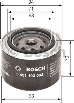 BOSCH 0 451 103 093 - Масляный фильтр unicars.by