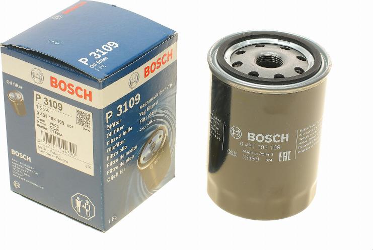 BOSCH 0 451 103 109 - Масляный фильтр unicars.by