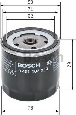 BOSCH 0 451 103 349 - Масляный фильтр unicars.by