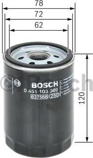 BOSCH 0 451 103 369 - Масляный фильтр unicars.by