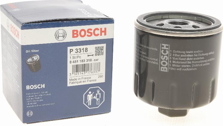 BOSCH 0 451 103 318 - Масляный фильтр unicars.by