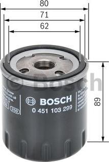 BOSCH 0 451 103 299 - Масляный фильтр unicars.by