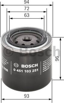 BOSCH 0 451 103 251 - Масляный фильтр unicars.by