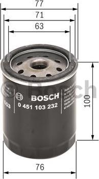 BOSCH 0 451 103 232 - Масляный фильтр unicars.by