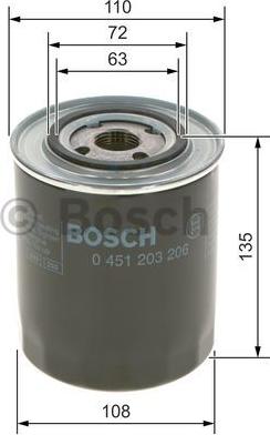 BOSCH 0 451 203 206 - Масляный фильтр unicars.by