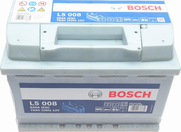 BOSCH 0 092 L50 080 - Стартерная аккумуляторная батарея, АКБ unicars.by