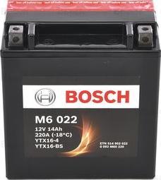 BOSCH 0 092 M60 220 - Стартерная аккумуляторная батарея, АКБ unicars.by