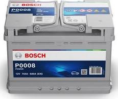 BOSCH 0 092 P00 080 - Стартерная аккумуляторная батарея, АКБ unicars.by