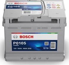 BOSCH 0 092 P01 050 - Стартерная аккумуляторная батарея, АКБ unicars.by