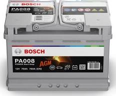 BOSCH 0 092 PA0 080 - Стартерная аккумуляторная батарея, АКБ unicars.by