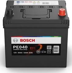 BOSCH 0 092 PE0 400 - Стартерная аккумуляторная батарея, АКБ unicars.by