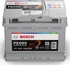 BOSCH 0 092 PE0 050 - Стартерная аккумуляторная батарея, АКБ unicars.by