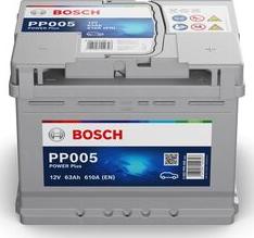 BOSCH 0 092 PP0 050 - Стартерная аккумуляторная батарея, АКБ unicars.by