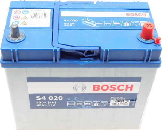 BOSCH 0 092 S40 200 - Стартерная аккумуляторная батарея, АКБ unicars.by