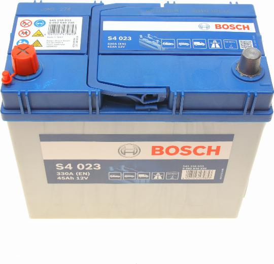 BOSCH 0 092 S40 230 - Стартерная аккумуляторная батарея, АКБ unicars.by