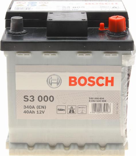 BOSCH 0 092 S30 000 - Стартерная аккумуляторная батарея, АКБ unicars.by