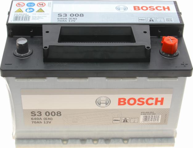 BOSCH 0 092 S30 080 - Стартерная аккумуляторная батарея, АКБ unicars.by