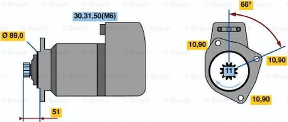 BOSCH 0 001 416 049 - Стартер unicars.by