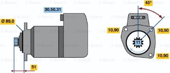 BOSCH 0 001 416 044 - Стартер unicars.by