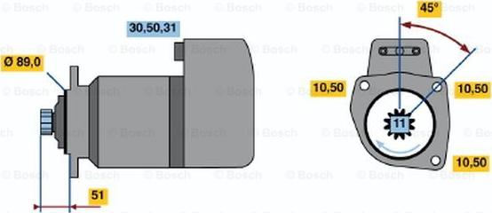 BOSCH 0 001 416 043 - Стартер unicars.by