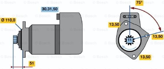 BOSCH 0 001 416 068 - Стартер unicars.by