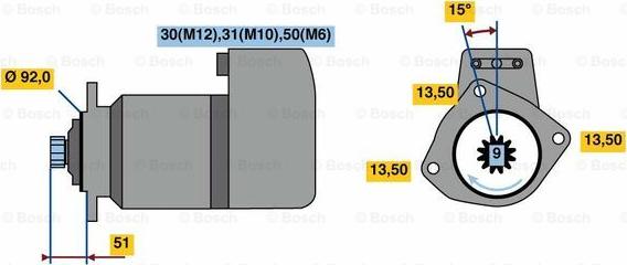 BOSCH 0 001 416 002 - Стартер unicars.by