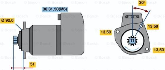 BOSCH 0 001 416 011 - Стартер unicars.by