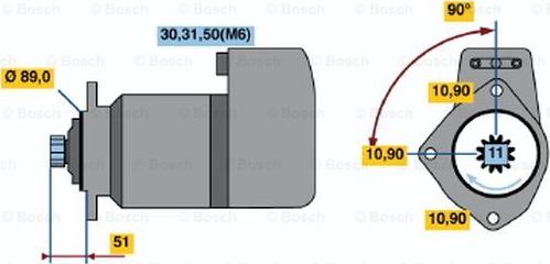 BOSCH 0 001 416 036 - Стартер unicars.by