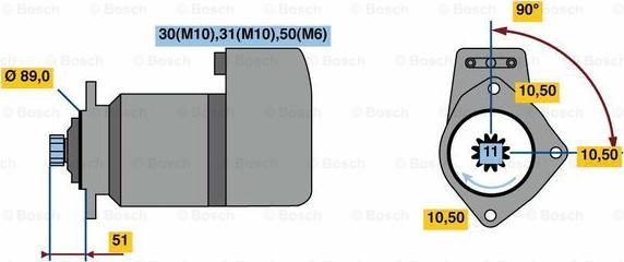 BOSCH 0 001 416 071 - Стартер unicars.by