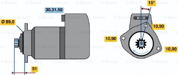 BOSCH 0 001 416 025 - Стартер unicars.by