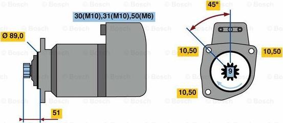 BOSCH 0 001 416 024 - Стартер unicars.by