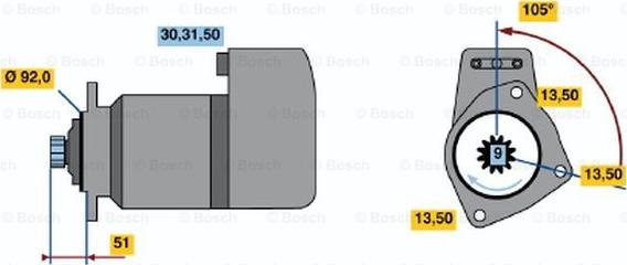 BOSCH 0 001 416 074 - Стартер unicars.by