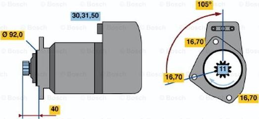 BOSCH 0 986 013 450 - Стартер unicars.by